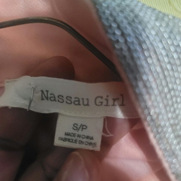 Nassau Girl Orange Dress with Jewelled Neck size  Small - Picture 8 of 9